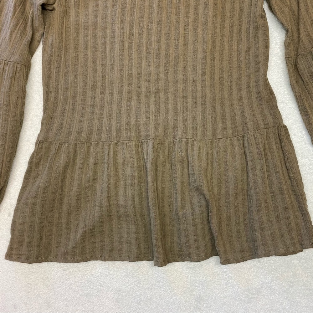 Knox Rose Olive Green Long Sleeve Crochet Blouse - Picture 8 of 16